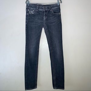 Miss Me Jeans Skinny Gray Bling 30